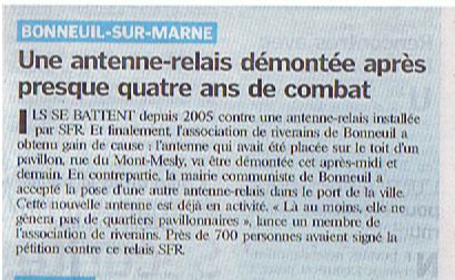 Le Parisien -28 avril 2009